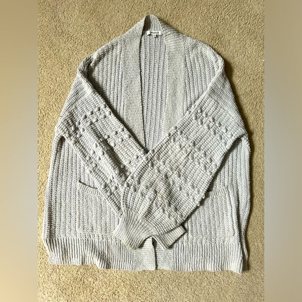 Madewell bobble gray cardigan - medium